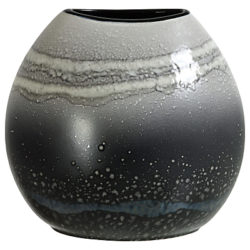 Poole Pottery Aura Purse Vase, Black/Multi, H20cm